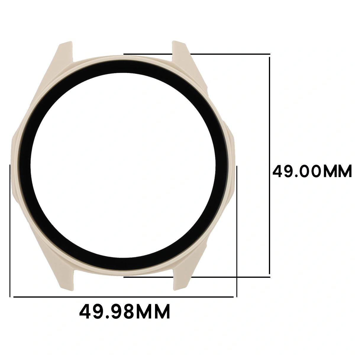 Wymiary etui Bizon Case Watch Adamo do Huawei Watch GT6 46 mm